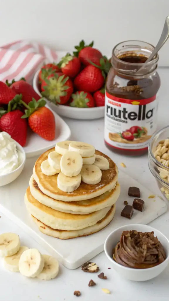 Ingredients for Nutella Pancake Sandwiches