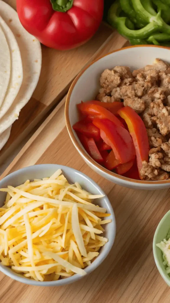Ingredients for Pizza Enchiladas