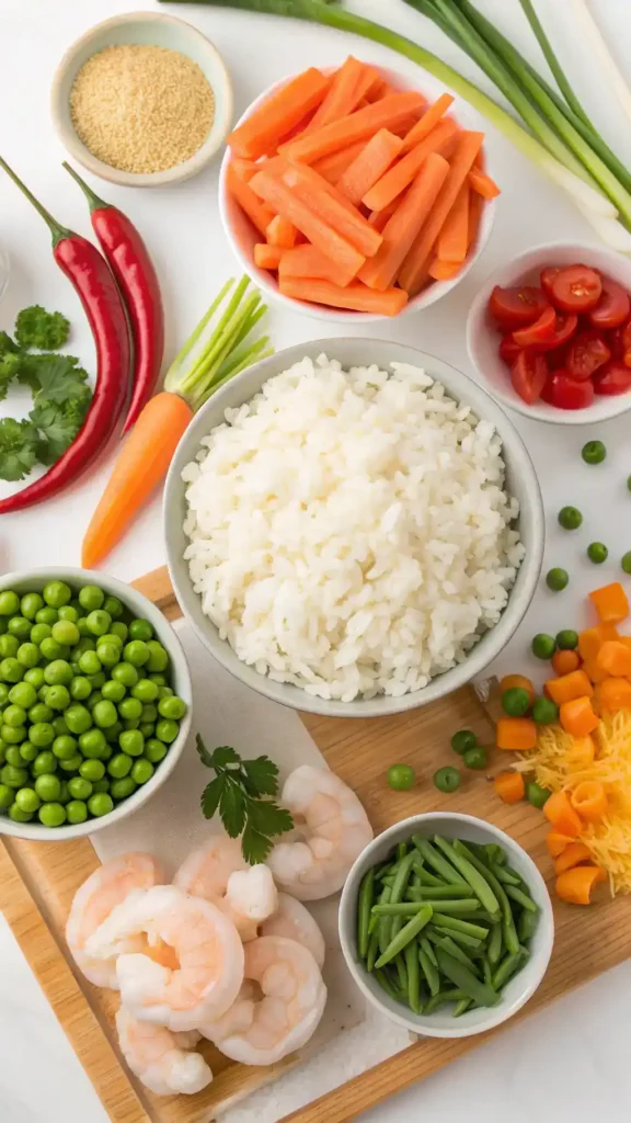 Ingredients for Best Fried Rice Dish