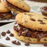 Nutella Stuffed Chocolate Chip Cookie Sandwiches