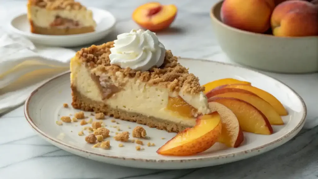Delicious Peach Cobbler Cheesecake