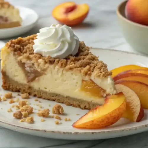 Delicious Peach Cobbler Cheesecake