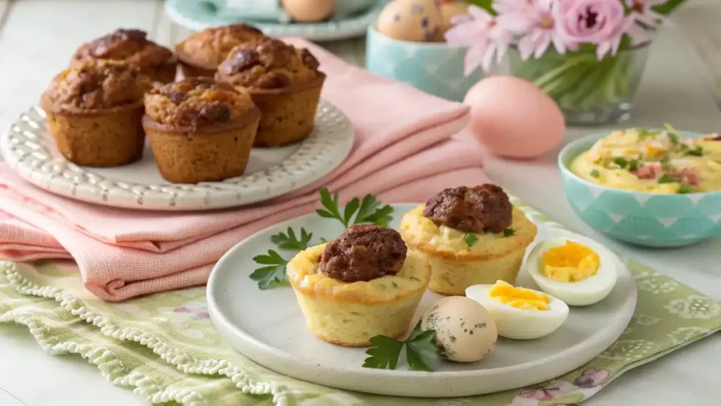 Savory Easter Eggs & Sausage Muffins
