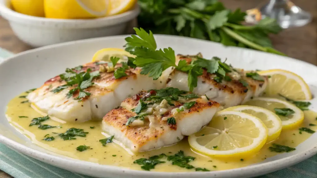 Delicious Seafood Garlic Butter Sauce served over seafood.